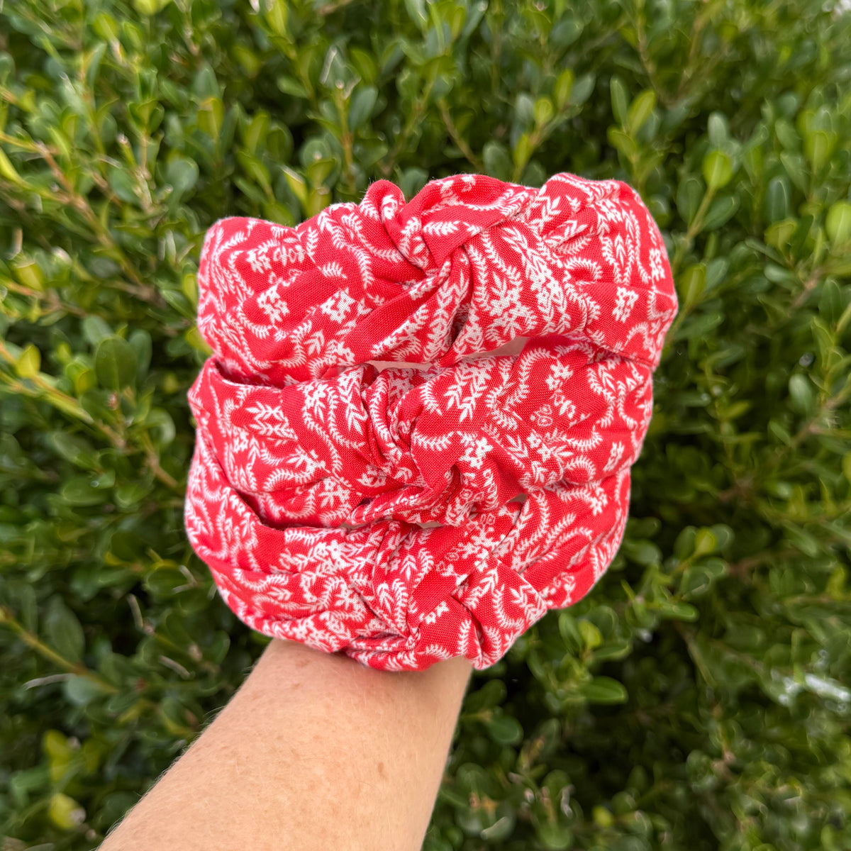 Christmas in Red Headband | Made with Rifle Paper Co. fabric