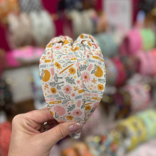 Neutral Teacher Theme Headbands