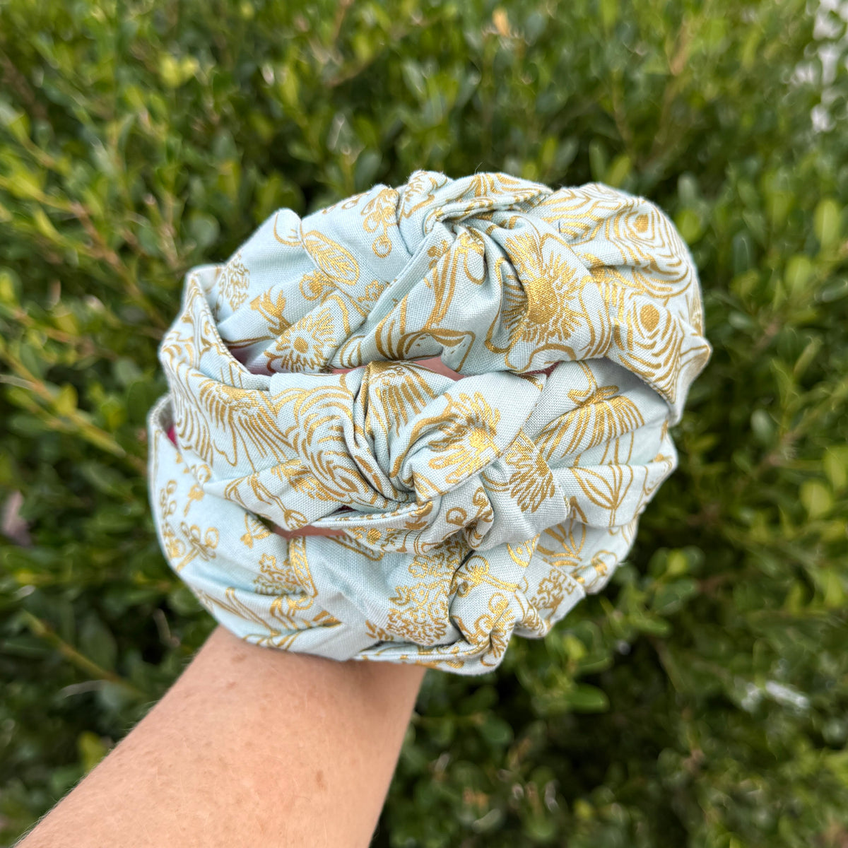 Golden Winter Blooms Headband | Made with Rifle Paper Co. fabric