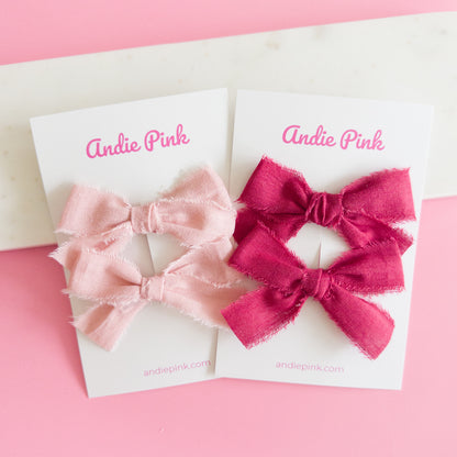 Red & Pink Piggy Bows