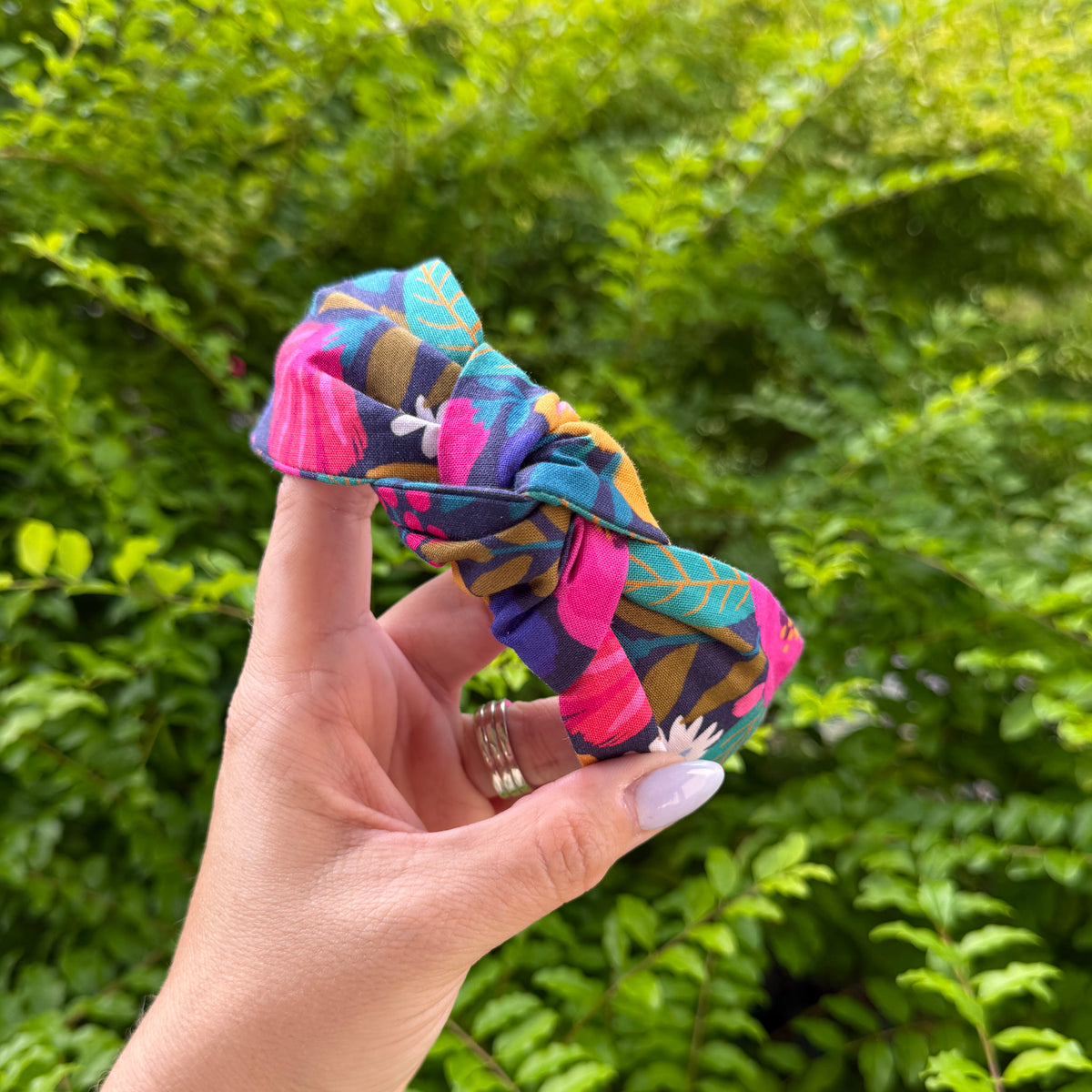 Bold Navy Floral Headband