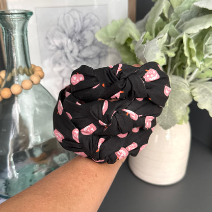 Pink Pumpkins Halloween Headband