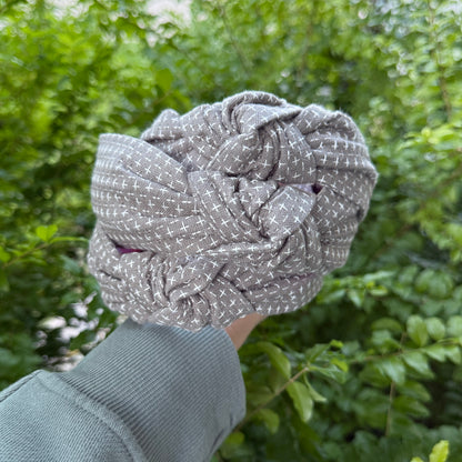 Taupe Crosshatch Headband
