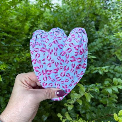 Blue & Pink Ribbon Breast Cancer Headband