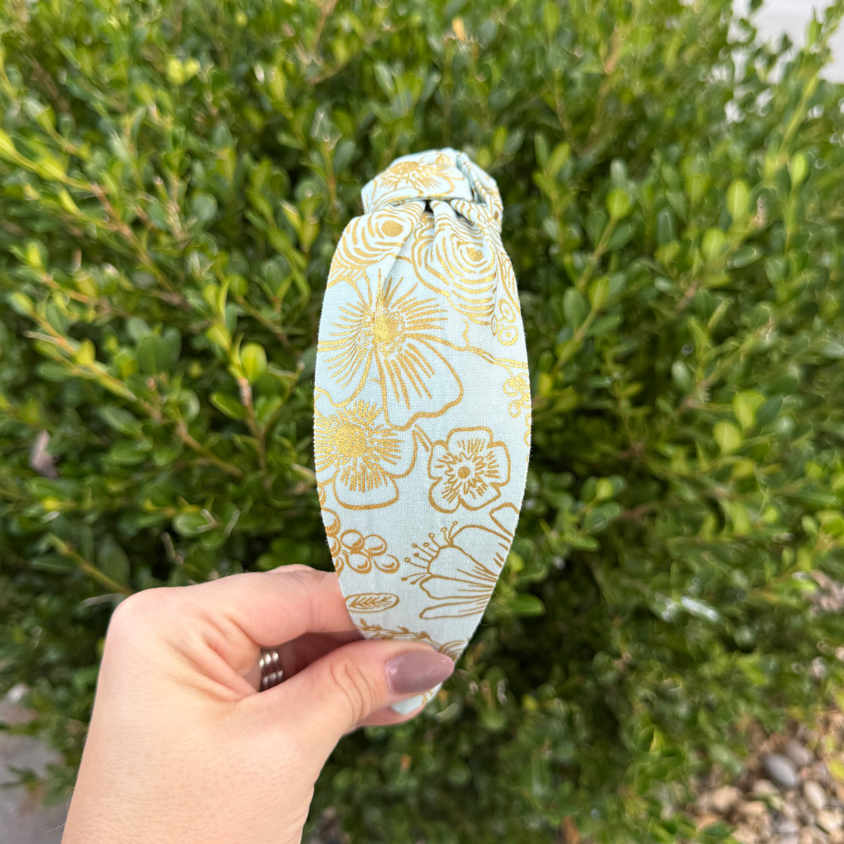 Golden Winter Blooms Headband | Made with Rifle Paper Co. fabric