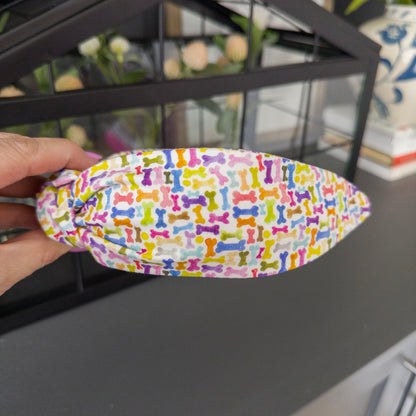 Colorful Dog Bones Headband