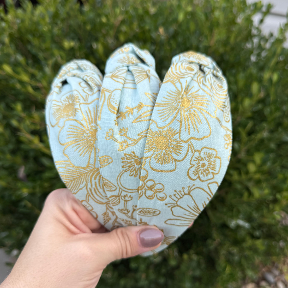 Golden Winter Blooms Headband | Made with Rifle Paper Co. fabric
