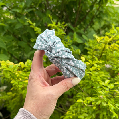 Sage & White Floral Headband