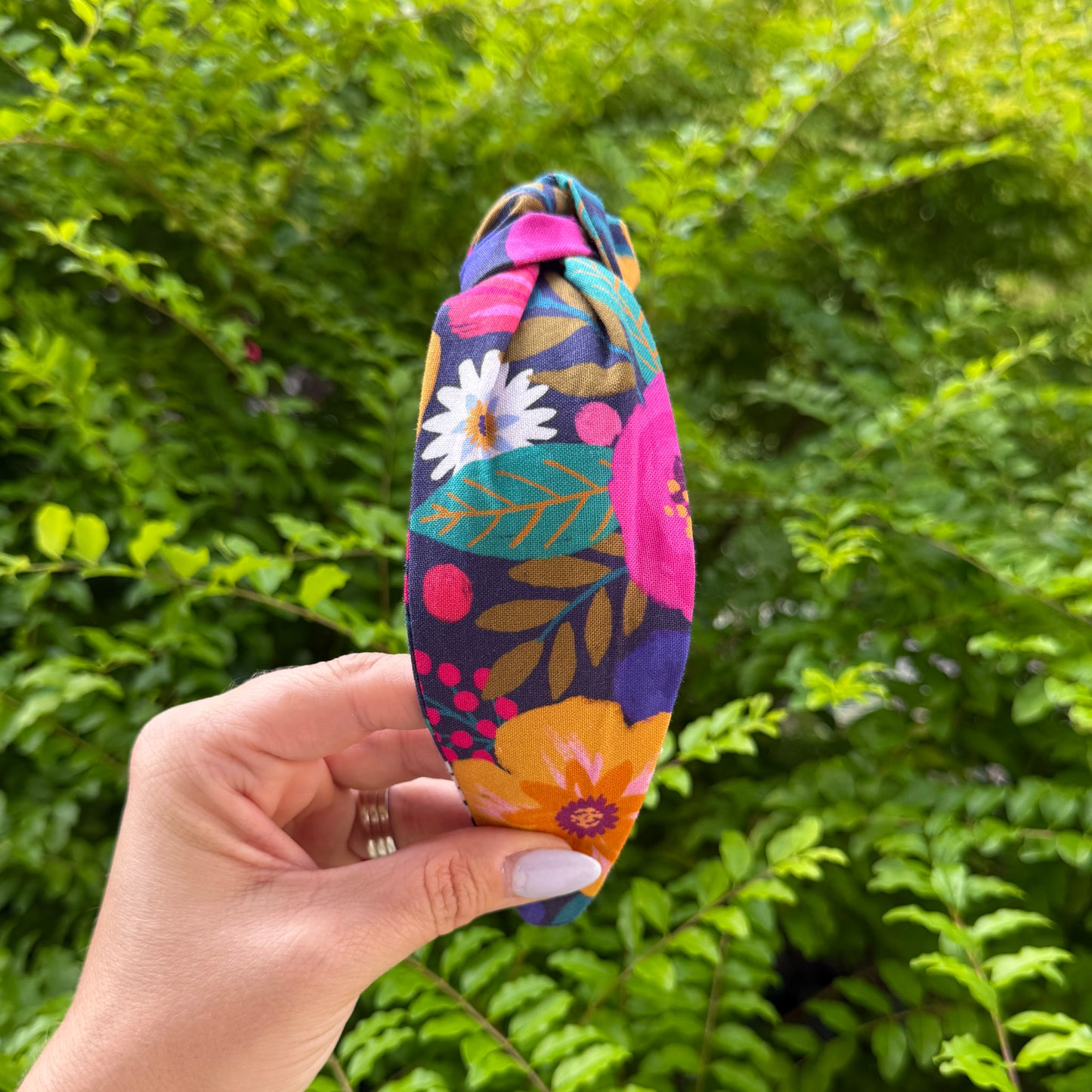 Bold Navy Floral Headband