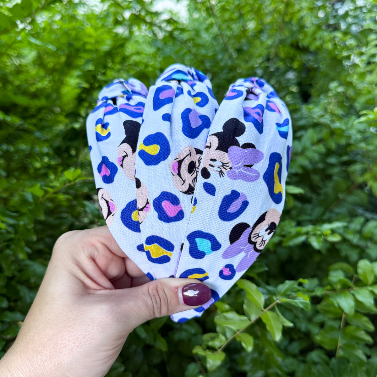 Minnie Mouse Purple Leopard Headband