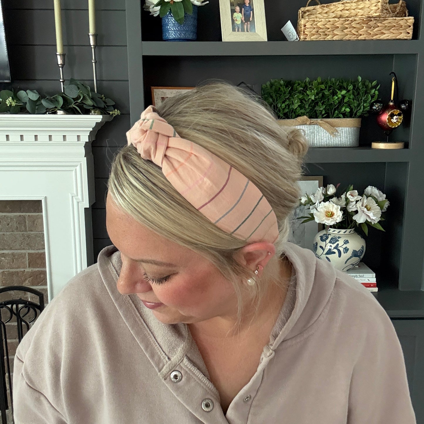 Light Pink & Colorful Stripe Headband