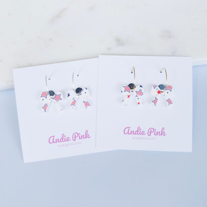 Small Bow Hoop Earrings  | 2 Style Options