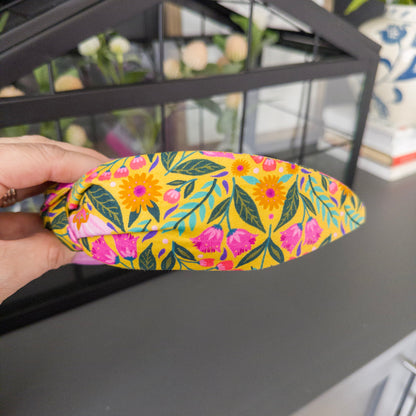 Bright Yellow Floral Headband