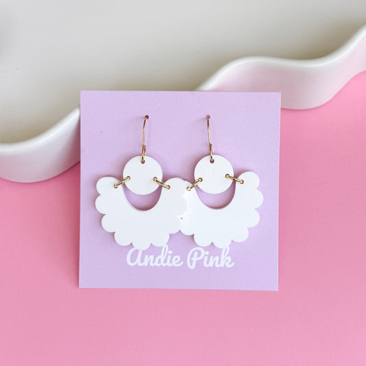 White Charlie Earrings