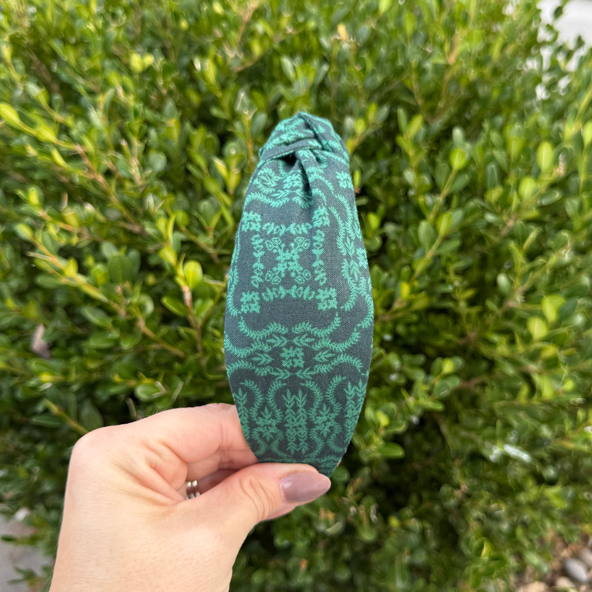 Evergreen Elegance Christmas Headband | Made with Rifle Paper Co. fabric