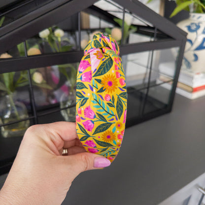 Bright Yellow Floral Headband