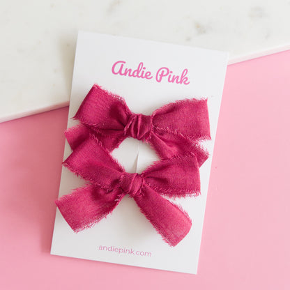 Red & Pink Piggy Bows
