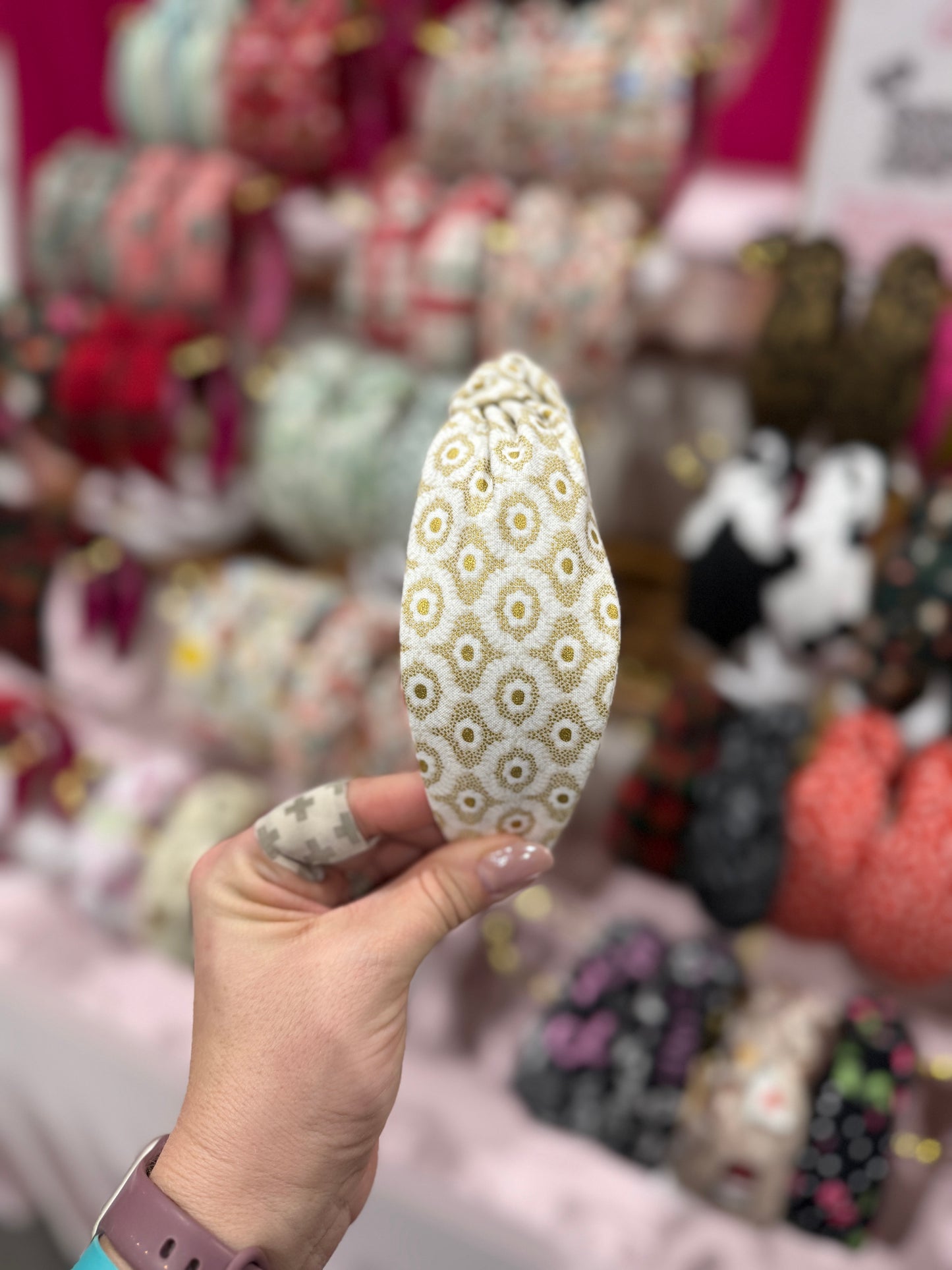 White & Gold Rifle Paper Co. Headband