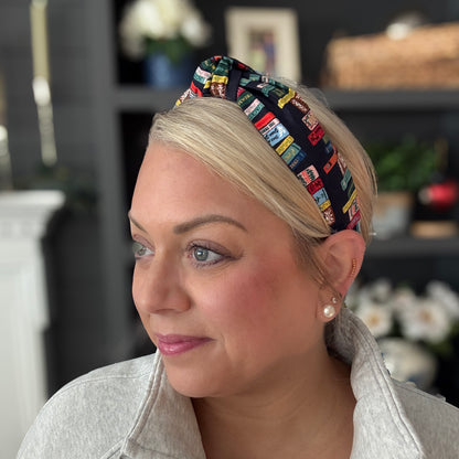 Navy Bookish Headband | Made with Rifle Paper Co. fabric