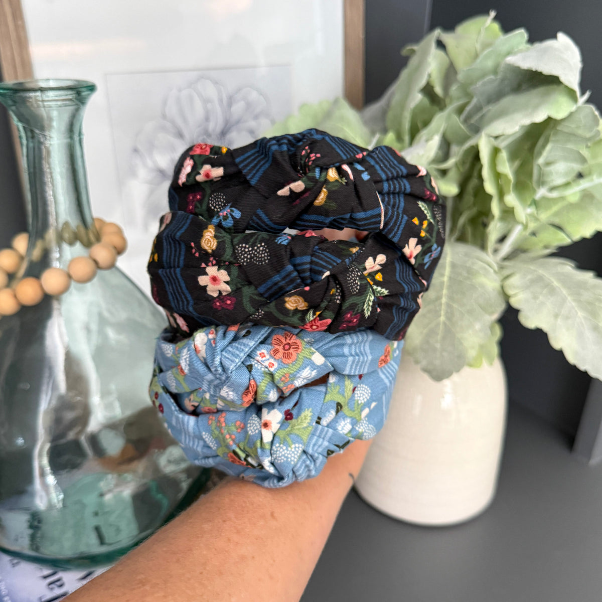 Striped Floral Headbands | Made with Rifle Paper Co. fabric