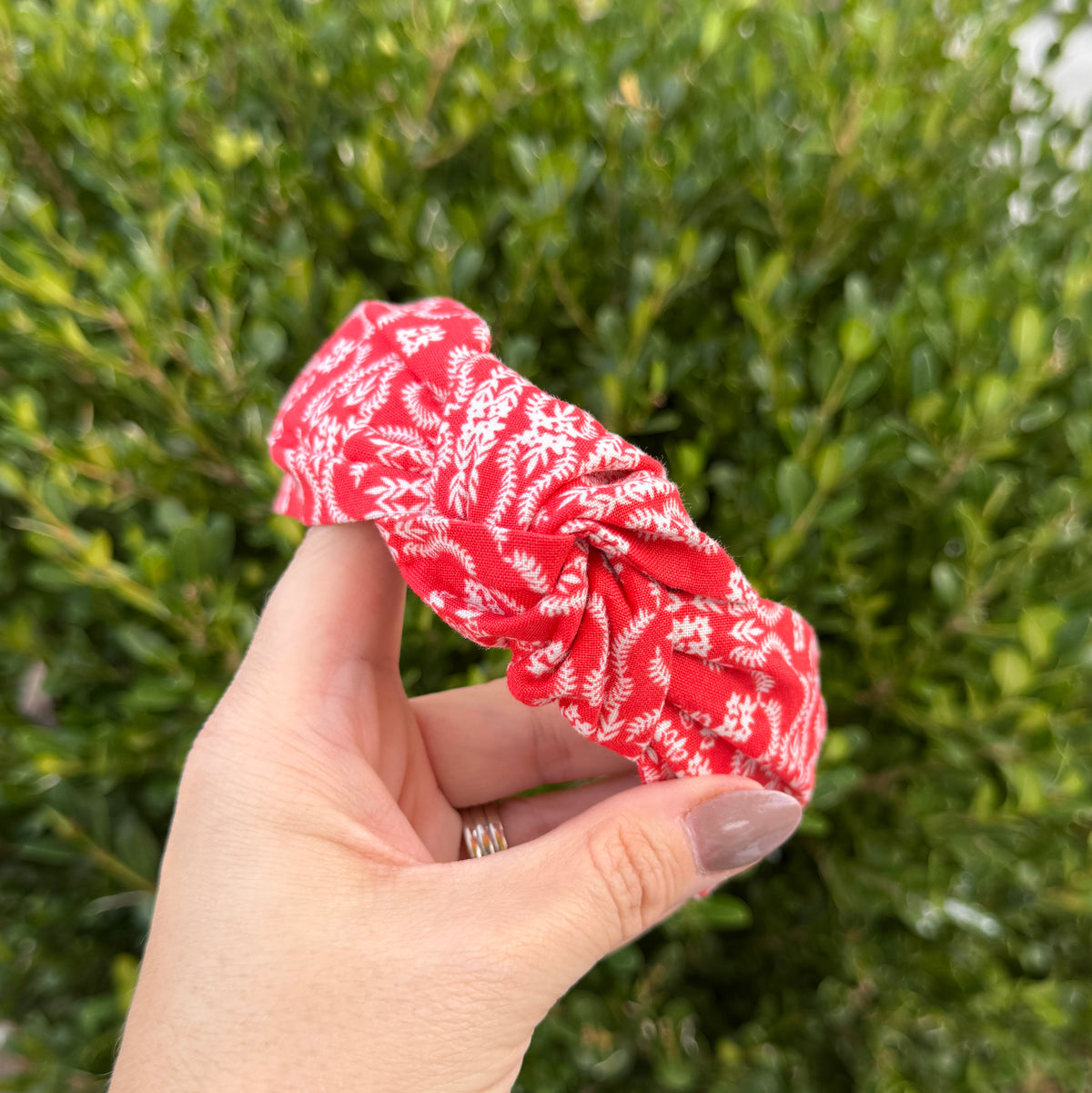 Christmas in Red Headband | Made with Rifle Paper Co. fabric