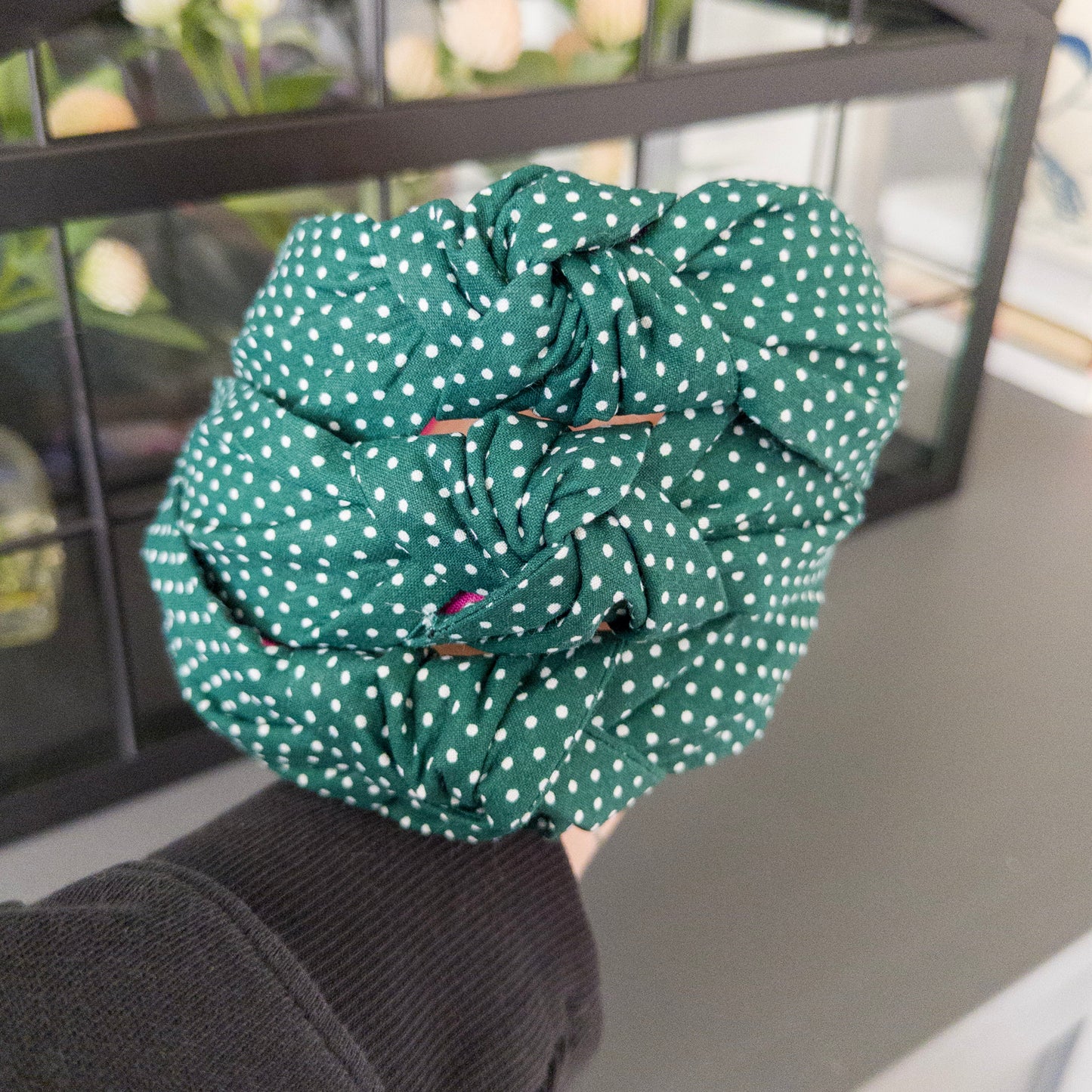 Dark Green & White Headband