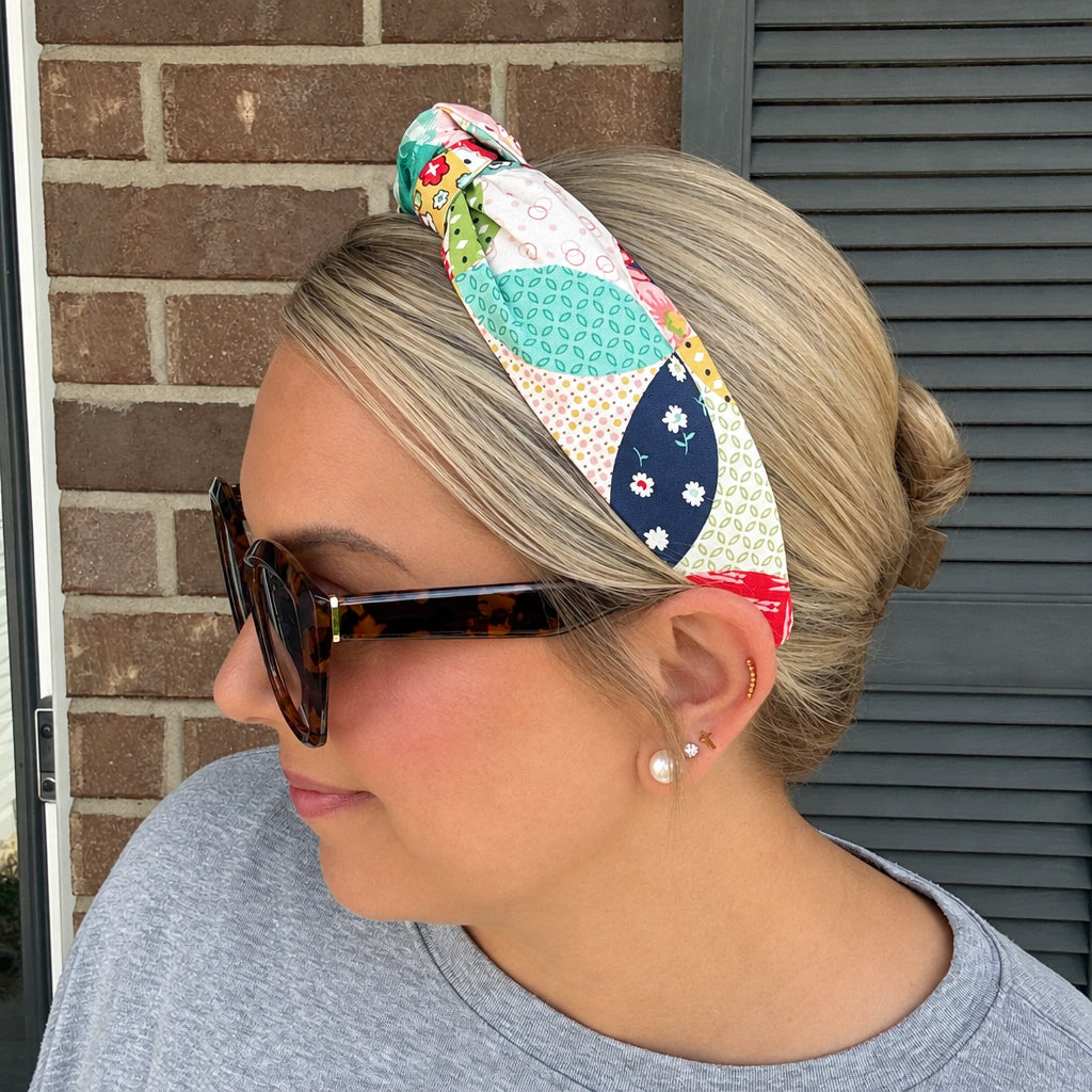 Sew Sweet Colorful Patchwork Quilt Headband