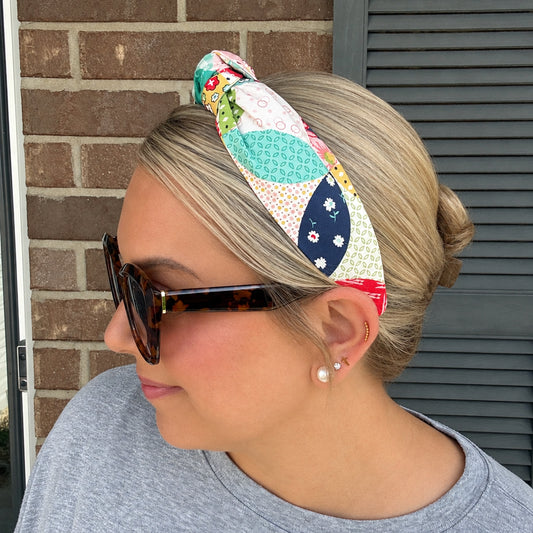 Sew Sweet Colorful Patchwork Quilt Headband