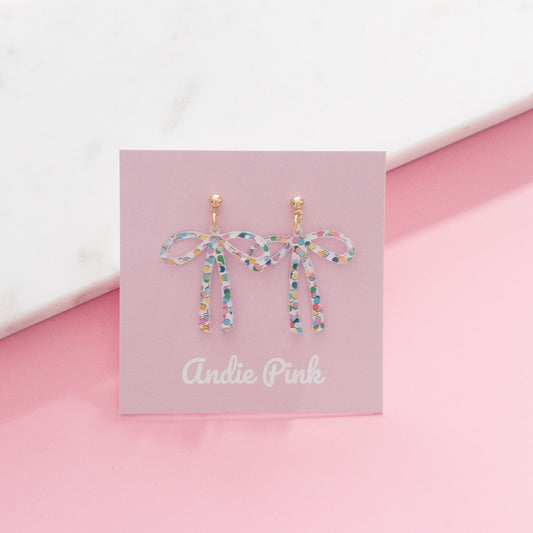 Funfetti Bow Earrings