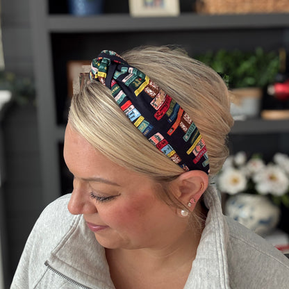 Navy Bookish Headband | Made with Rifle Paper Co. fabric