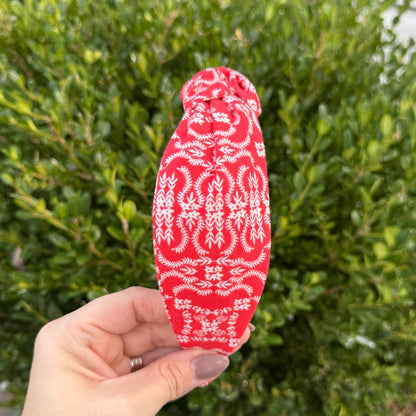 Christmas in Red Headband | Made with Rifle Paper Co. fabric