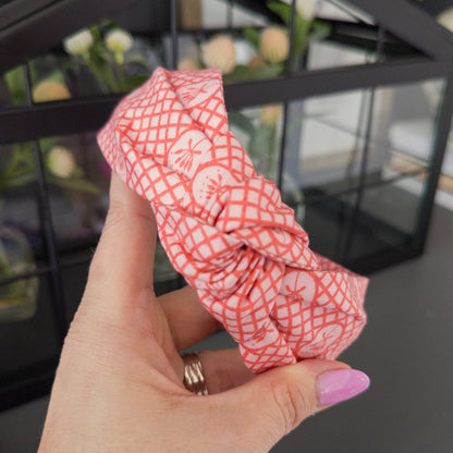 Lattice Design Headband - Orange or Green