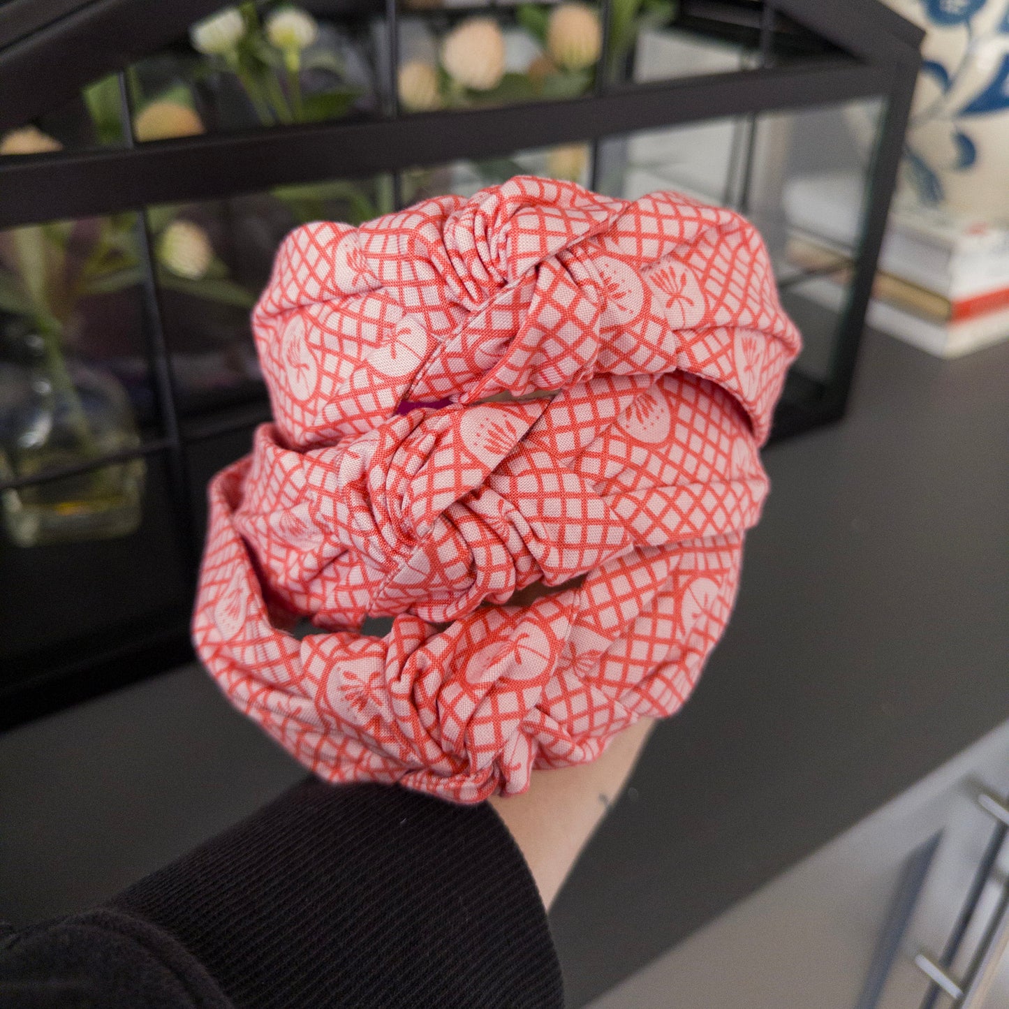 Lattice Design Headband - Orange or Green