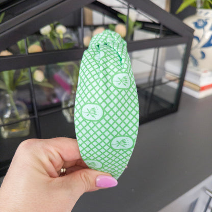 Lattice Design Headband - Orange or Green