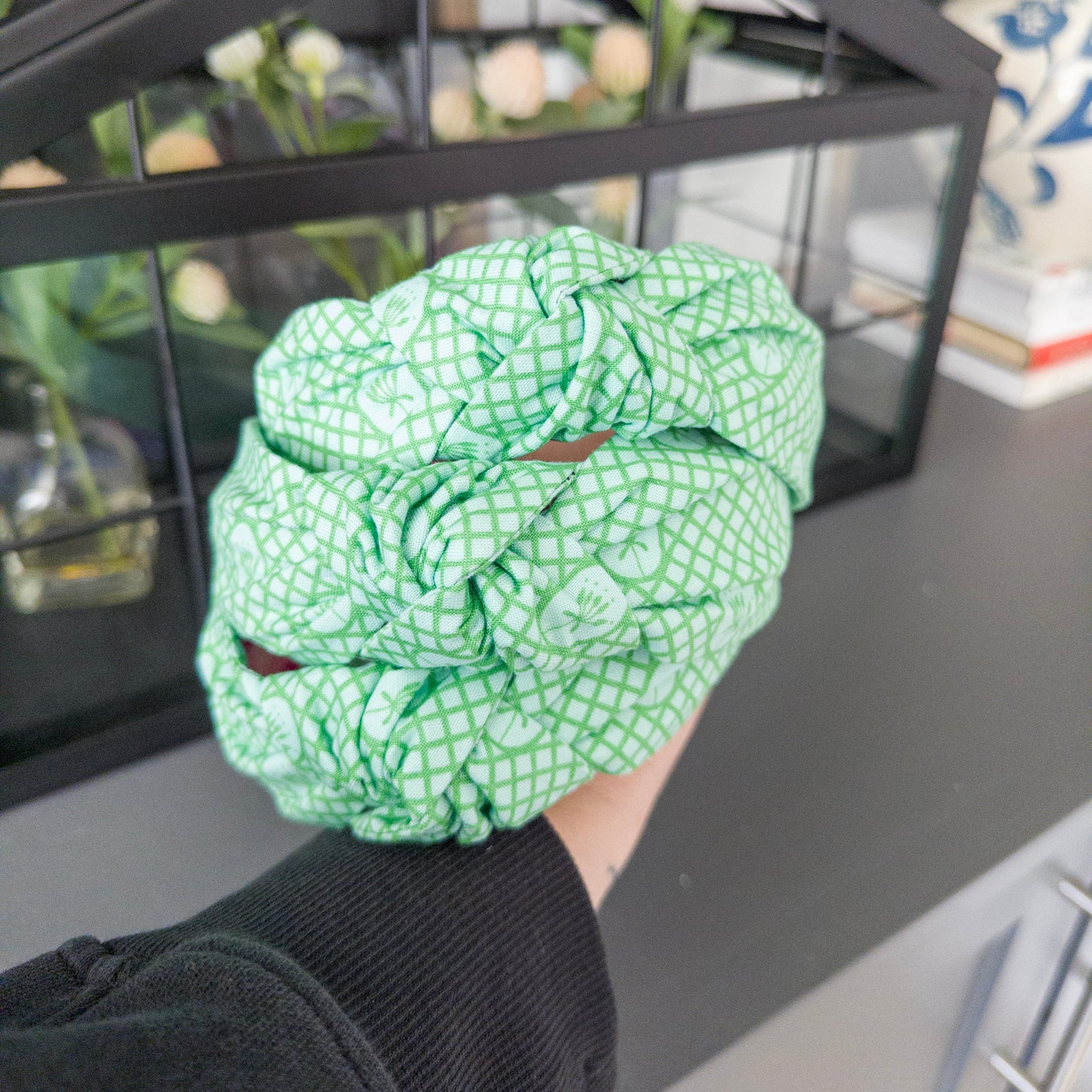 Lattice Design Headband - Orange or Green
