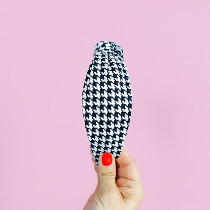 Black & White Houndstooth Headband