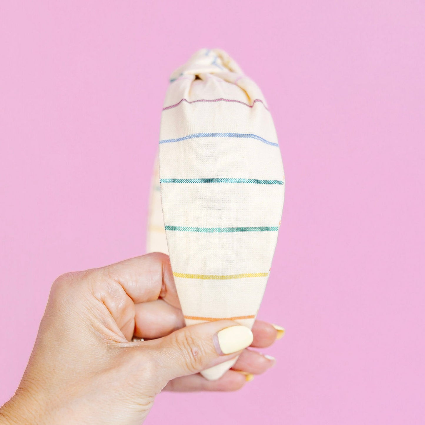 Beige & Colorful Stripe Headband