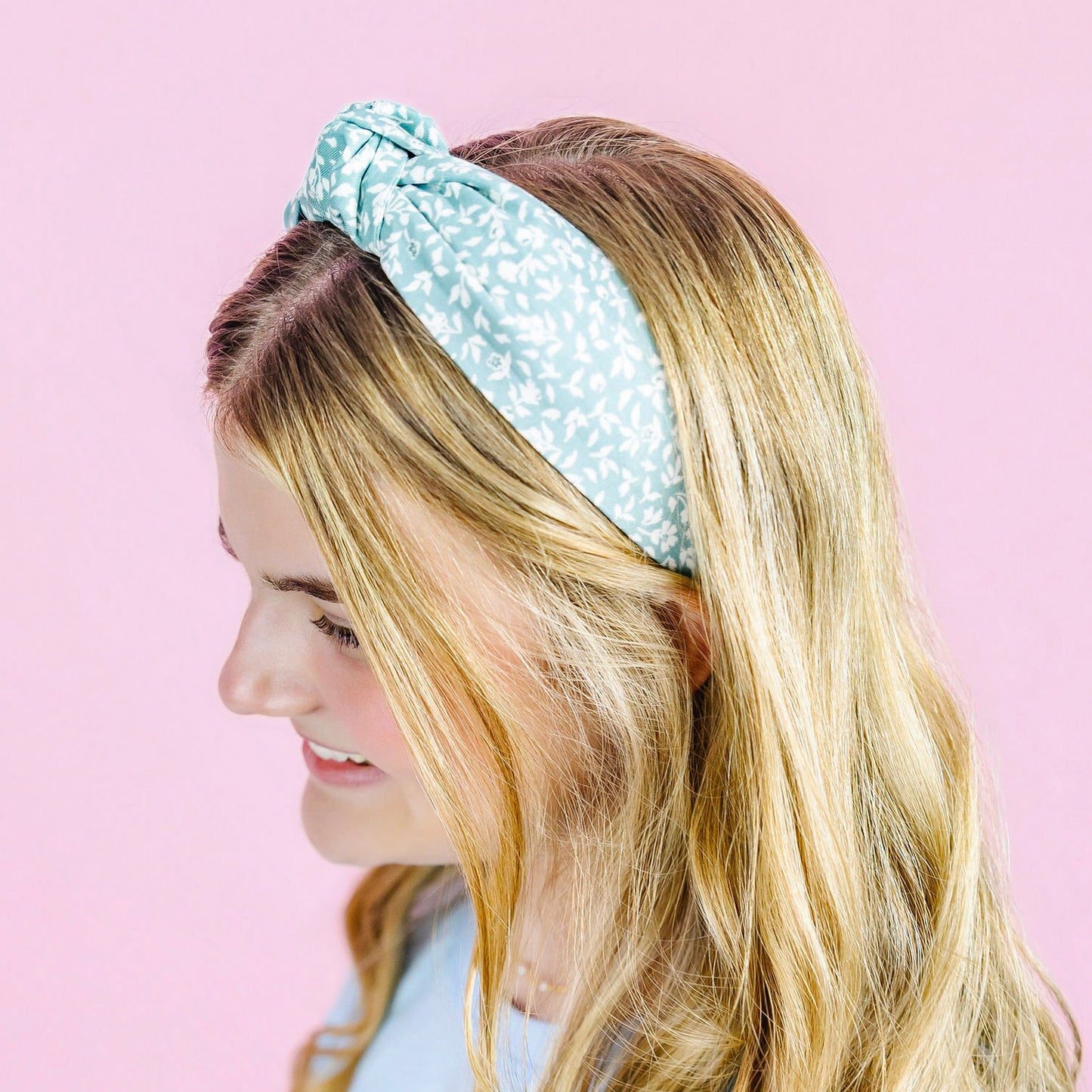 Sage & White Floral Headband