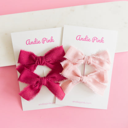 Red & Pink Piggy Bows