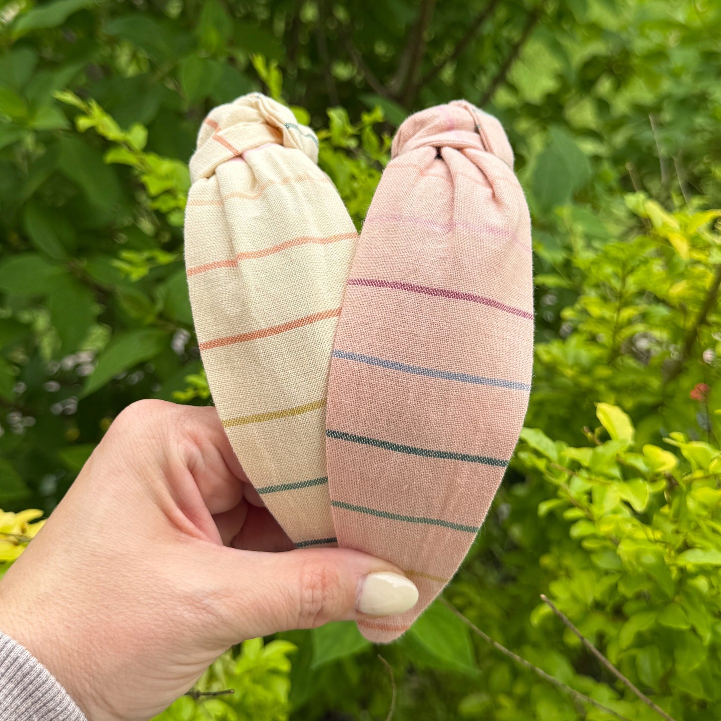 Beige & Colorful Stripe Headband