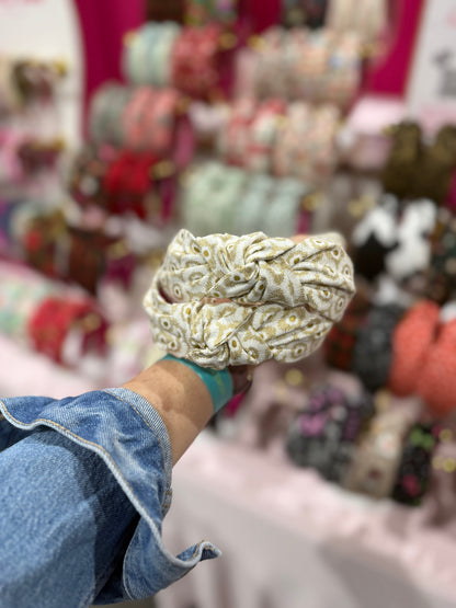 White & Gold Rifle Paper Co. Headband