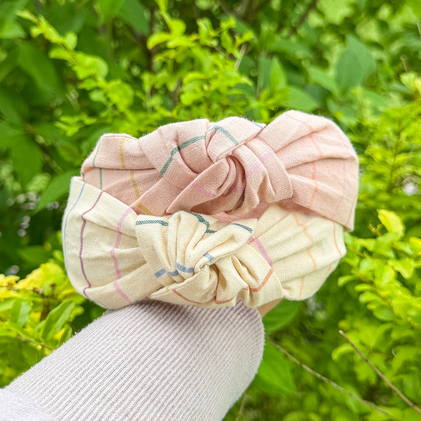 Beige & Colorful Stripe Headband