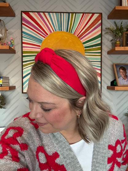 Solid Red Headband