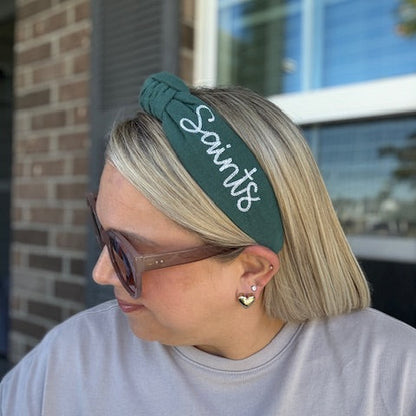 Saints Embroidered Headband