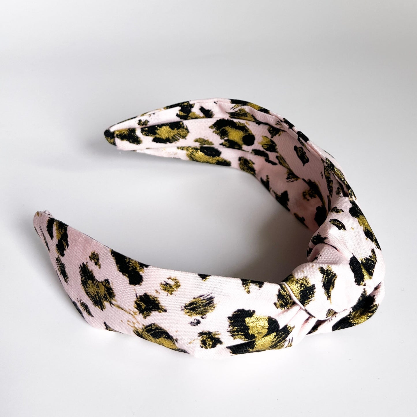 Pink and Gold Leopard Print Headbandded headband