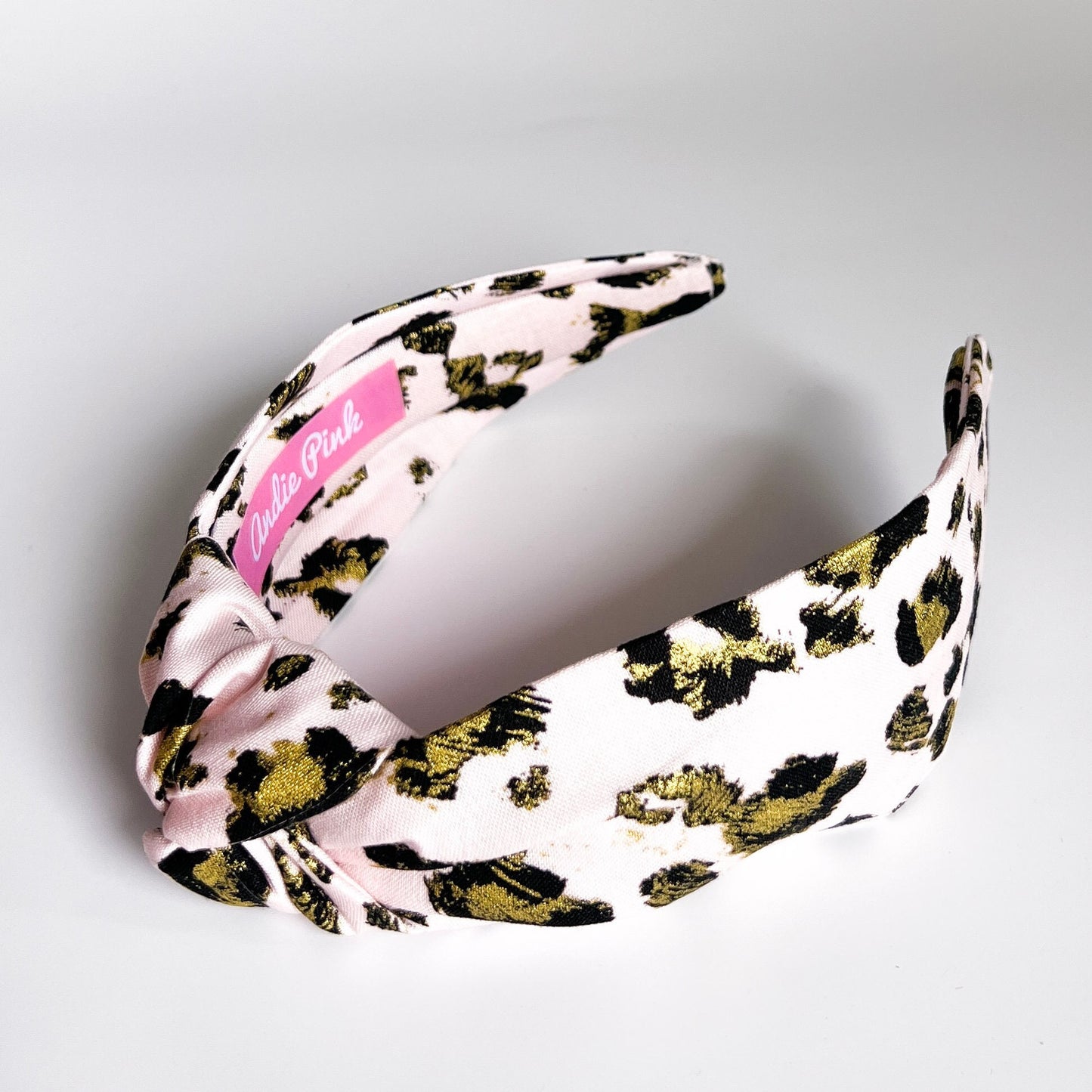 Pink and Gold Leopard Print Headbandded headband