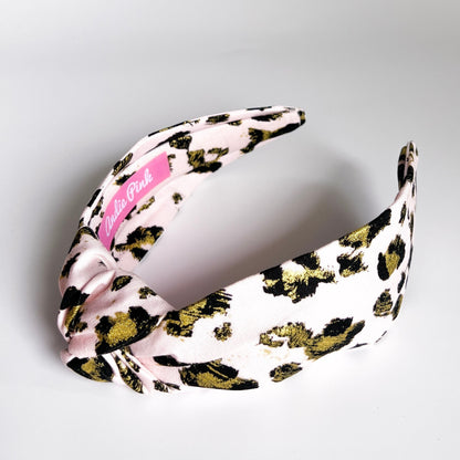 Pink and Gold Leopard Print Headbandded headband