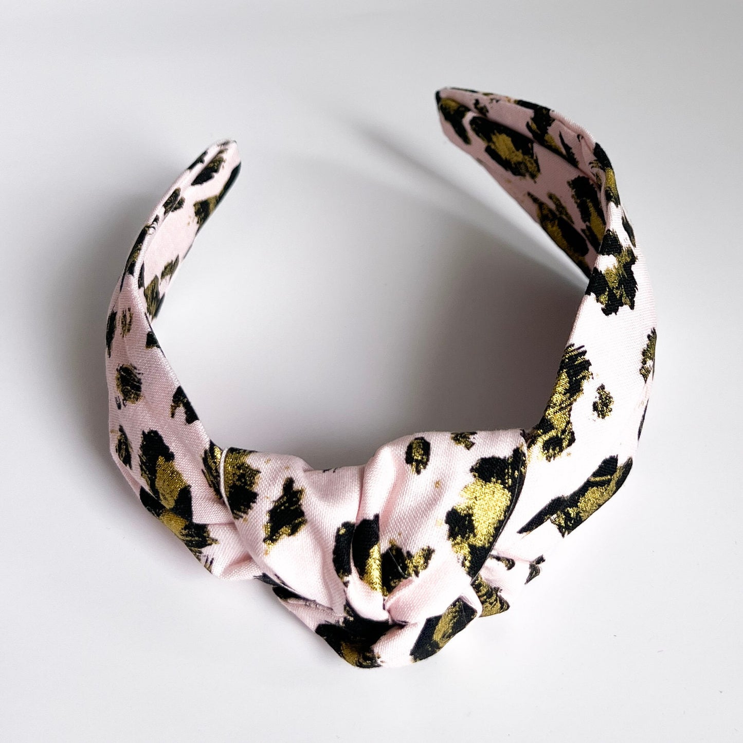 Pink and Gold Leopard Print Headbandded headband