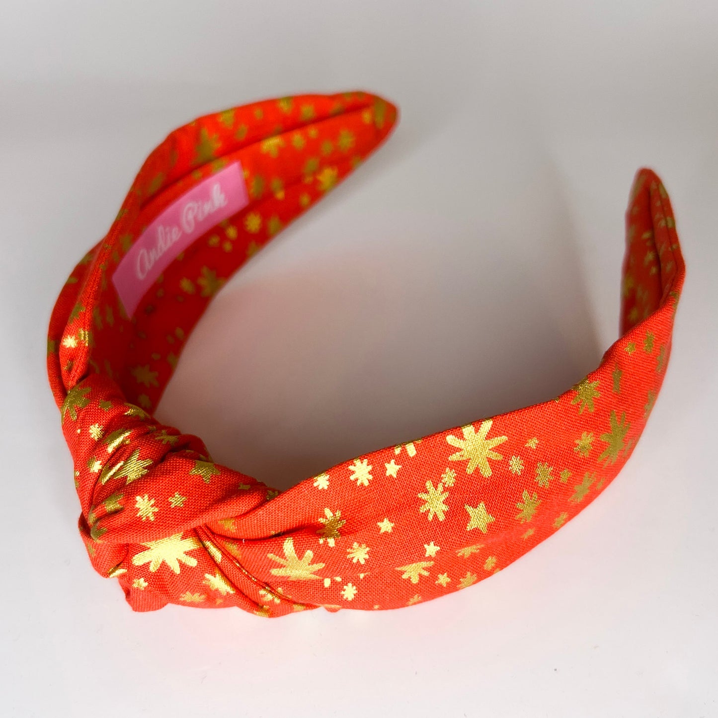 Starry Night Red and Gold Headband made with Rifle Paper Co. fabric