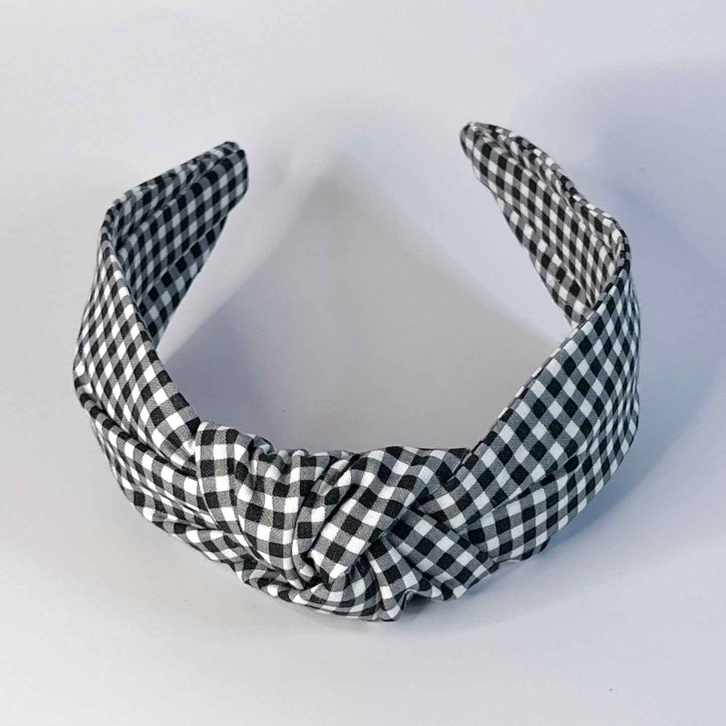 Black and White Gingham Headband